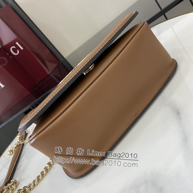 Gucci專櫃古馳最新款Blondie系列迷你肩背包女士鏈條挎包 jh2160型號：815711
